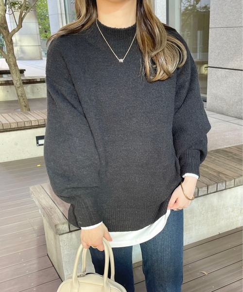 apres jour(アプレジュール)の「もちもちMILKニット【ZOZOTOWN限定アイテム】(ニット/セーター・レディース・ブラック/ライトピンク/スモークピンク/ボルドー/アイボリー/モカ/ミント/ライトブルー/ラベンダー・フリー/X-LARGE)」の19枚目の写真