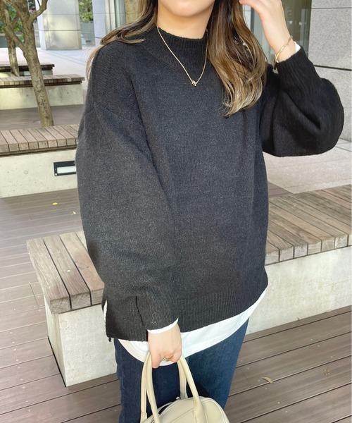 apres jour(アプレジュール)の「もちもちMILKニット【ZOZOTOWN限定アイテム】(ニット/セーター・レディース・ブラック/ライトピンク/スモークピンク/ボルドー/アイボリー/モカ/ミント/ライトブルー/ラベンダー・フリー/X-LARGE)」の21枚目の写真