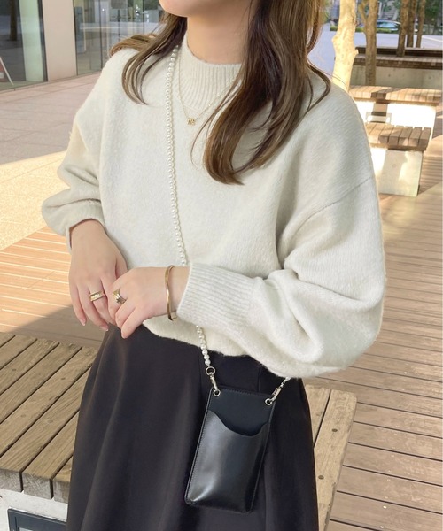 apres jour(アプレジュール)の「もちもちMILKニット【ZOZOTOWN限定アイテム】(ニット/セーター・レディース・ブラック/ライトピンク/スモークピンク/ボルドー/アイボリー/モカ/ミント/ライトブルー/ラベンダー・フリー/X-LARGE)」の15枚目の写真