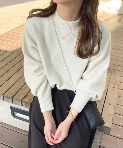 apres jour(アプレジュール)の「もちもちMILKニット【ZOZOTOWN限定アイテム】(ニット/セーター・レディース・ブラック/ライトピンク/スモークピンク/ボルドー/アイボリー/モカ/ミント/ライトブルー/ラベンダー・フリー/X-LARGE)」の13枚目の写真