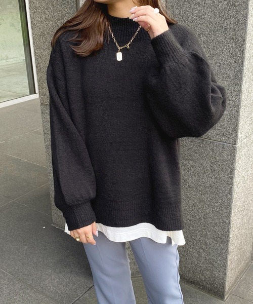 apres jour(アプレジュール)の「もちもちMILKニット【ZOZOTOWN限定アイテム】(ニット/セーター・レディース・ブラック/ライトピンク/スモークピンク/ボルドー/アイボリー/モカ/ミント/ライトブルー/ラベンダー・フリー/X-LARGE)」の11枚目の写真