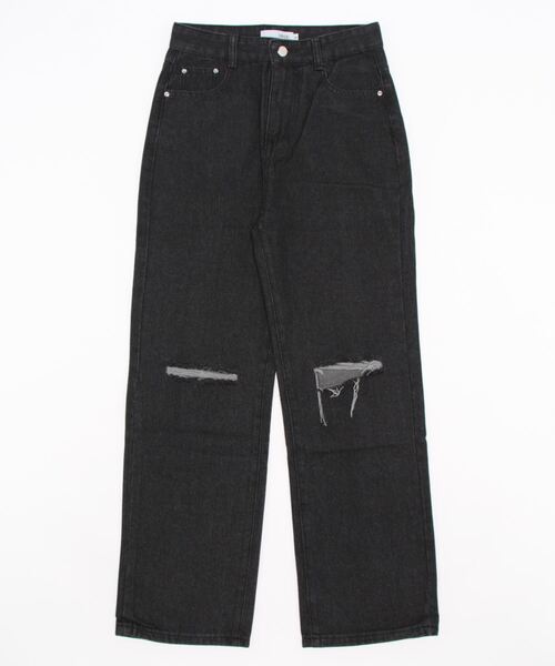 urge：（アージコロン ）の「【URGE：】ハイウエスト ダメージ デニムパンツ（デニムパンツ・レディース・ブラック・MEDIUM/LARGE/SMALL/X-LARGE）」の14枚目の写真