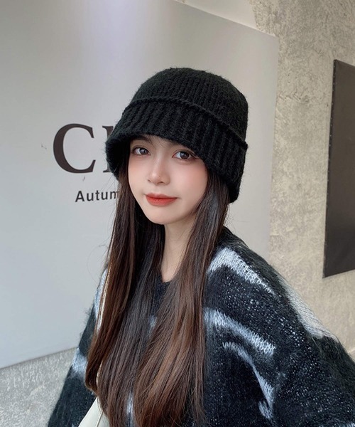 【即完◆2回着】ステューシー ニット バケットハット ニット帽 ビーニー 即完◇2回着】ステューシー ニット バケットハット ニット帽