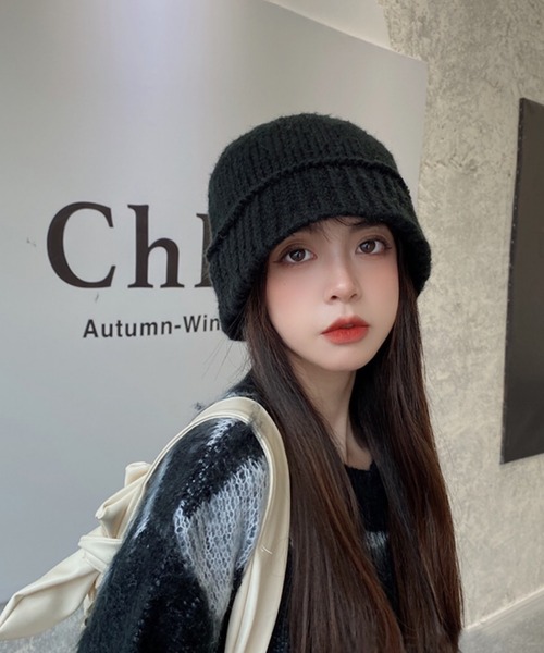 韓国早期完売★SETUPEXE★STUDDED BEANIE 大人気ビーニー黒/追跡 セール】ニット帽 ビーニー 韓国 ストリート バケハ ニット
