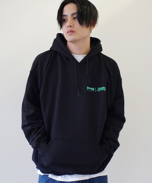 L 新品 希少 コラボ THRASHER ATLANTIC DRIFTパーカー L 新品 希少 コラボ THRASHER ATLANTIC DRIFTパーカー