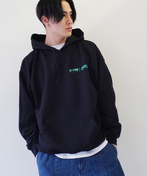 L 新品 希少 コラボ THRASHER ATLANTIC DRIFTパーカー 楽天市場】THRASHER スラッシャー パーカー メンズ THRASHER