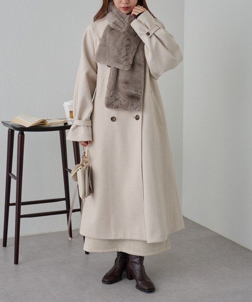 COLONY 2139（コロニートゥーワンスリーナイン）の「フェイクエコファーマフラー（マフラー・レディース・モカ/アイボリー/ブラック/グレイッシュベージュ・FREE）」の17枚目の写真