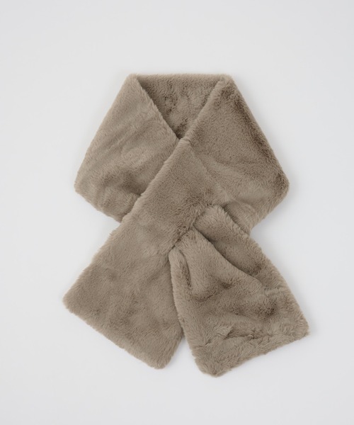 COLONY 2139（コロニートゥーワンスリーナイン）の「フェイクエコファーマフラー（マフラー・レディース・モカ/アイボリー/ブラック/グレイッシュベージュ・FREE）」の7枚目の写真