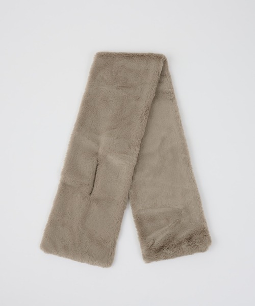 COLONY 2139（コロニートゥーワンスリーナイン）の「フェイクエコファーマフラー（マフラー・レディース・モカ/アイボリー/ブラック/グレイッシュベージュ・FREE）」の8枚目の写真