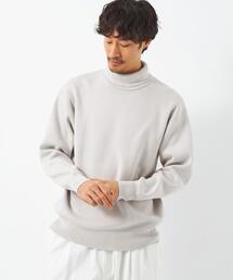 green label relaxing | クリアコットン スウェットライク ハイネック トップス -ウォッシャブル-(ニット/セーター)