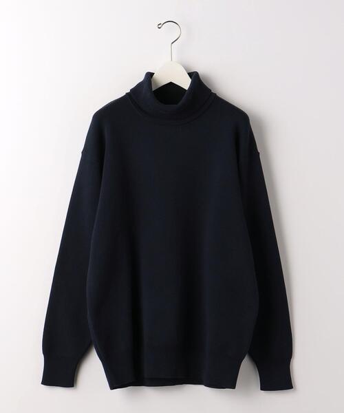 green label relaxing（グリーンレーベルリラクシング）の「クリアコットン スウェットライク ハイネック トップス -ウォッシャブル-（ニット/セーター・メンズ・ダークグリーン/ライトグレー/ネイビー・M/XL/S/L）」の13枚目の写真