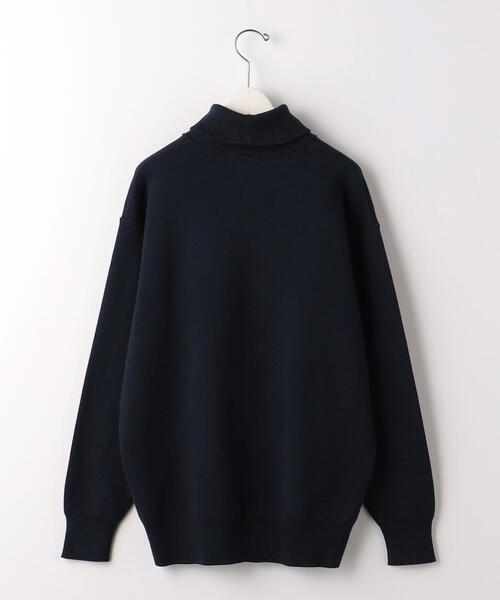 green label relaxing（グリーンレーベルリラクシング）の「クリアコットン スウェットライク ハイネック トップス -ウォッシャブル-（ニット/セーター・メンズ・ダークグリーン/ライトグレー/ネイビー・M/XL/S/L）」の5枚目の写真