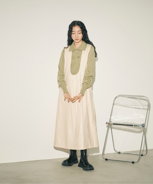 INSIIS（インシス）の「アシンメトリーバイカラーリンキングニットカーディガン（ニット/セーター・レディース・ブラック/ライトグリーン/ブラウン・フリー）」の3枚目の写真