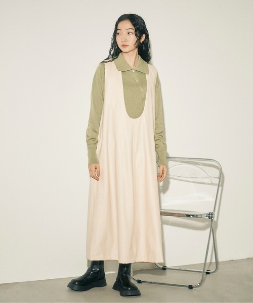 INSIIS（インシス）の「アシンメトリーバイカラーリンキングニットカーディガン（ニット/セーター・レディース・ブラック/ライトグリーン/ブラウン・フリー）」の19枚目の写真