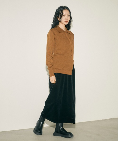 INSIIS（インシス）の「アシンメトリーバイカラーリンキングニットカーディガン（ニット/セーター・レディース・ブラック/ライトグリーン/ブラウン・フリー）」の15枚目の写真