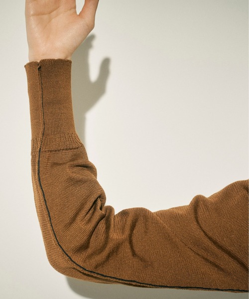 INSIIS（インシス）の「アシンメトリーバイカラーリンキングニットカーディガン（ニット/セーター・レディース・ブラック/ライトグリーン/ブラウン・フリー）」の12枚目の写真