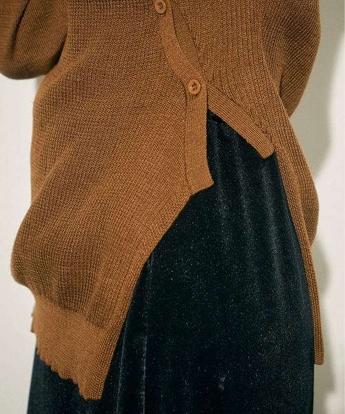 INSIIS（インシス）の「アシンメトリーバイカラーリンキングニットカーディガン（ニット/セーター・レディース・ブラック/ライトグリーン/ブラウン・フリー）」の13枚目の写真