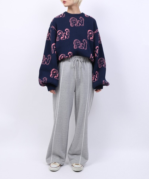 PUNYUS(プニュズ)の「パイピングスウェットパンツ(スウェットパンツ・レディース・グリーン/グレー/ブラック・1/2/3/4)」の9枚目の写真