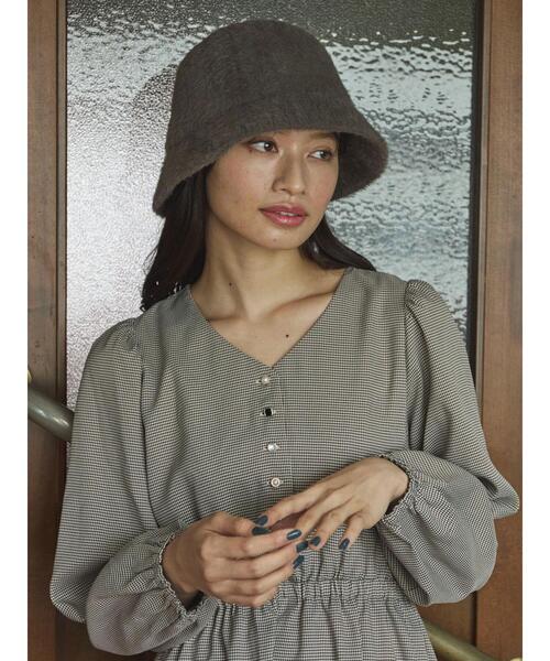 Green　Parks（グリーンパークス）の「・シャギーハット（ハット・レディース・アイボリー/ブラック/モカ/グリーン・FREE）」の8枚目の写真