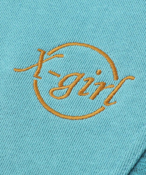 X-girl（エックスガール）の「COLORBLOCK SWEAT HOODIE（パーカー・レディース・チャコール/ライトグリーン/ホワイト・S/M）」の10枚目の写真