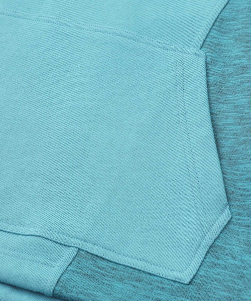 X-girl（エックスガール）の「COLORBLOCK SWEAT HOODIE（パーカー・レディース・チャコール/ライトグリーン/ホワイト・S/M）」の11枚目の写真