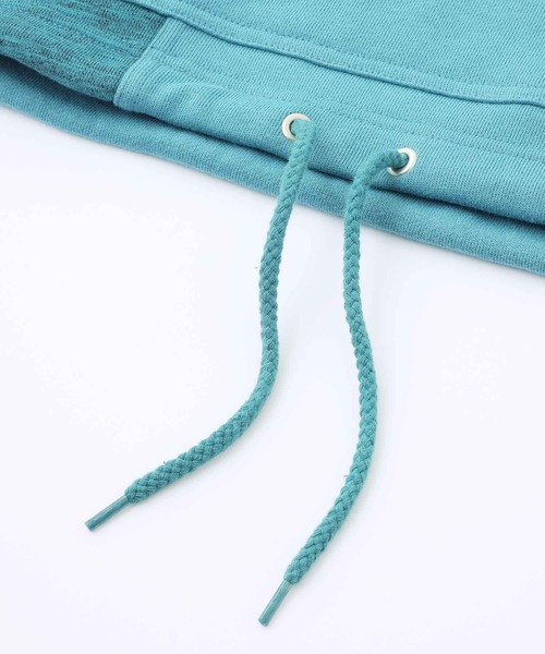 X-girl（エックスガール）の「COLORBLOCK SWEAT HOODIE（パーカー・レディース・チャコール/ライトグリーン/ホワイト・S/M）」の13枚目の写真