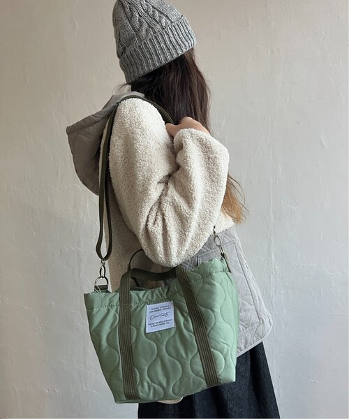 LBC（エルビーシー）の「2WAYひょうたんキルトトートバッグ（トートバッグ・レディース・グリーン/ベージュ/ブラック・FREE）」の13枚目の写真