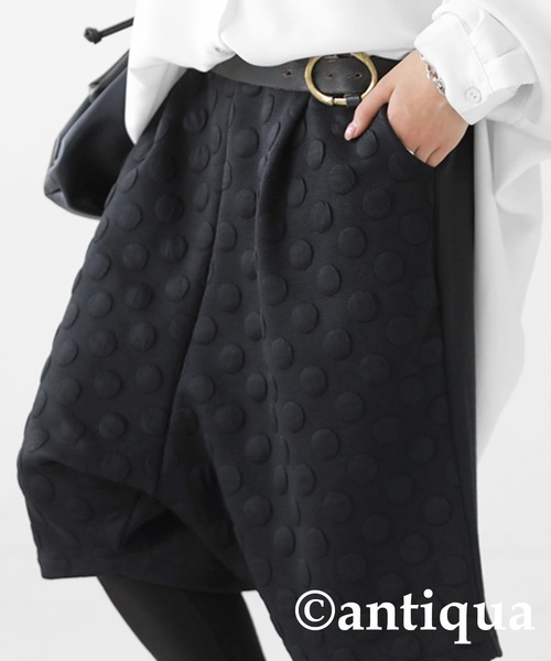 antiqua（アンティカ）の「サルエルハーフパンツ（その他パンツ・レディース・ブラック・FREE）」の3枚目の写真