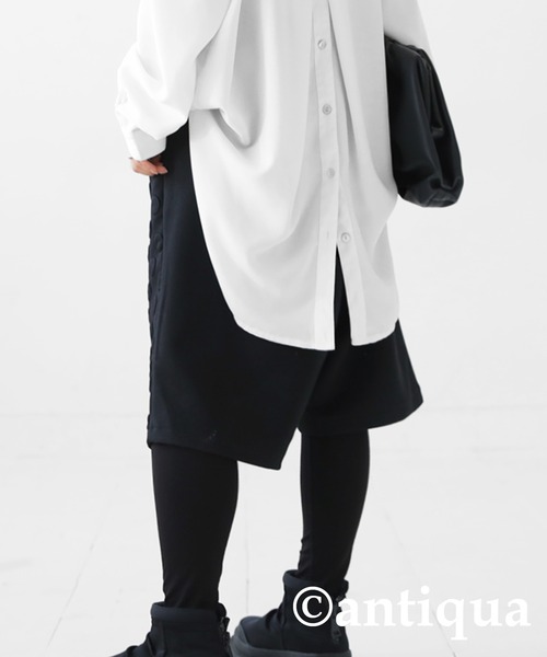 antiqua（アンティカ）の「サルエルハーフパンツ（その他パンツ・レディース・ブラック・FREE）」の4枚目の写真