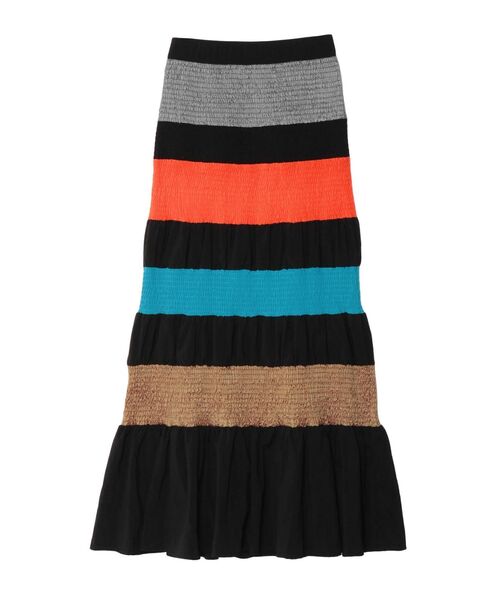 UN3D.（アンスリード）の「マルチカラーシャーリングスカート（スカート・レディース・ブルー/ブラック・36/38）」の3枚目の写真