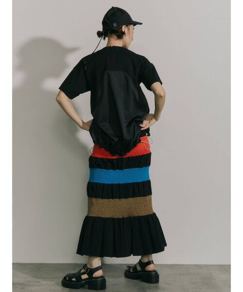 UN3D.（アンスリード）の「マルチカラーシャーリングスカート（スカート・レディース・ブルー/ブラック・36/38）」の8枚目の写真