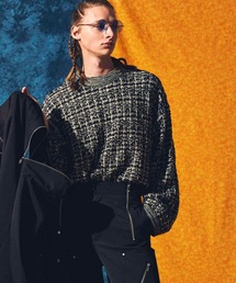 《ユニセックスアイテム》TWEEDYプライムオーバークルーネックニットプルオーバー【MAISON SPECIAL/メゾンスペシャル】