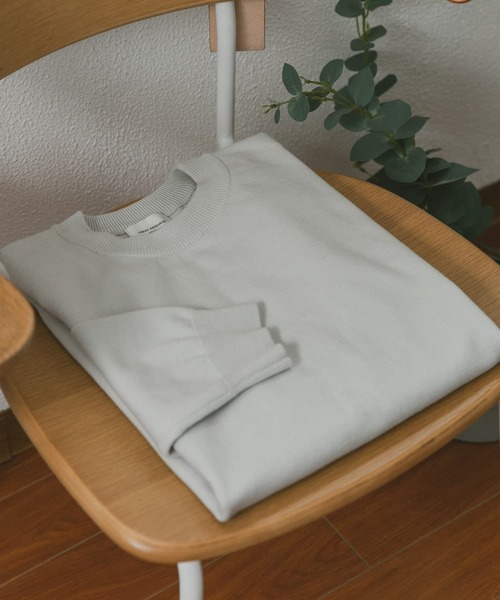 URBAN RESEARCH DOORS（アーバンリサーチドアーズ）の「ソフトタッチ クルーネックニット（ニット/セーター・メンズ・グレー/チャコールグレー/ブルー/モカ/オレンジ/グリーン・MEDIUM/LARGE）」の3枚目の写真