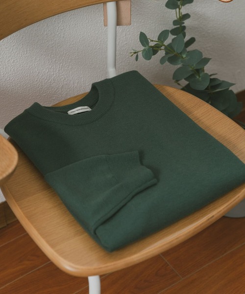 URBAN RESEARCH DOORS（アーバンリサーチドアーズ）の「ソフトタッチ クルーネックニット（ニット/セーター・メンズ・グレー/チャコールグレー/ブルー/モカ/オレンジ/グリーン・MEDIUM/LARGE）」の5枚目の写真