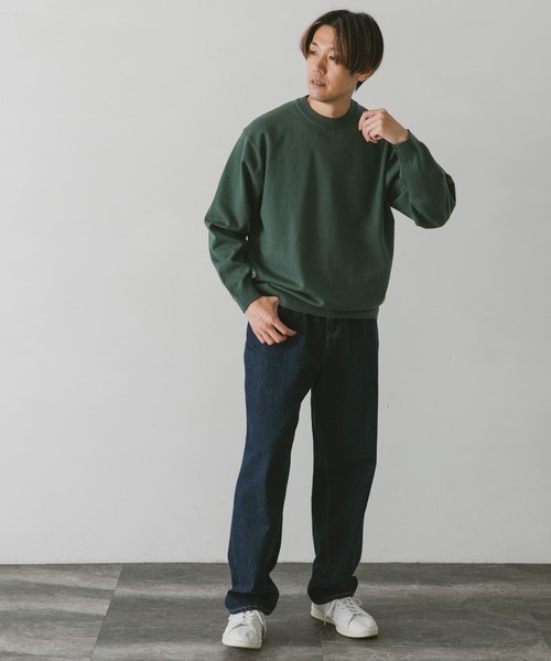 URBAN RESEARCH DOORS（アーバンリサーチドアーズ）の「ソフトタッチ クルーネックニット（ニット/セーター・メンズ・グレー/チャコールグレー/ブルー/モカ/オレンジ/グリーン・MEDIUM/LARGE）」の11枚目の写真