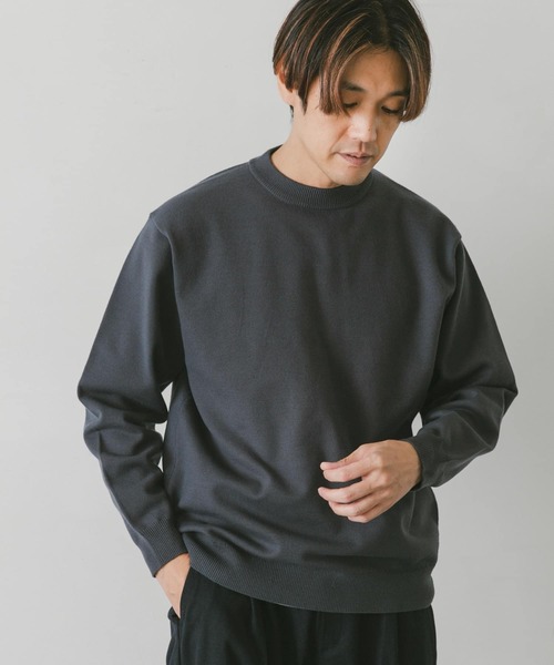 URBAN RESEARCH DOORS（アーバンリサーチドアーズ）の「ソフトタッチ クルーネックニット（ニット/セーター・メンズ・グレー/チャコールグレー/ブルー/モカ/オレンジ/グリーン・MEDIUM/LARGE）」の14枚目の写真