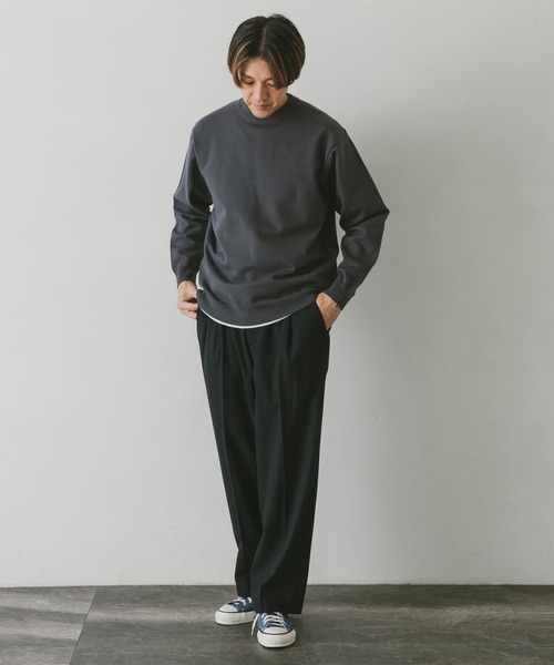 URBAN RESEARCH DOORS（アーバンリサーチドアーズ）の「ソフトタッチ クルーネックニット（ニット/セーター・メンズ・グレー/チャコールグレー/ブルー/モカ/オレンジ/グリーン・MEDIUM/LARGE）」の19枚目の写真