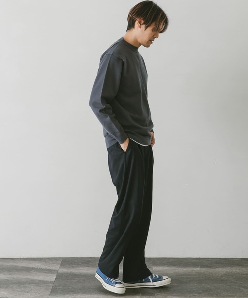 URBAN RESEARCH DOORS（アーバンリサーチドアーズ）の「ソフトタッチ クルーネックニット（ニット/セーター・メンズ・グレー/チャコールグレー/ブルー/モカ/オレンジ/グリーン・MEDIUM/LARGE）」の21枚目の写真