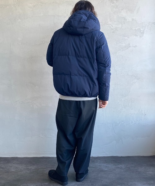LACOSTE（ラコステ）の「[LACOSTE/ラコステ] ワンポイント刺繍ロゴ ピケフードダウンジャケット（ダウンジャケット/コート・レディース・ブラック/ネイビー・48/50）」の19枚目の写真