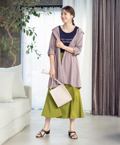 【新色追加・洗える】麻調パーカーチュニックブラウス(シャツ/ブラウス)|Tiaclasse(ティアクラッセ) 【新色追加・洗える】麻調パーカーチュニックブラウス(シャツ/ブラウス)|Tiaclasse(ティアクラッセ)