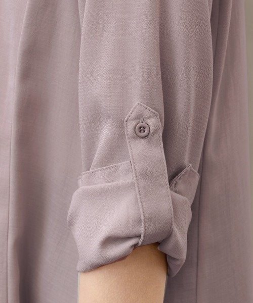 【新色追加・洗える】麻調パーカーチュニックブラウス(シャツ/ブラウス)|Tiaclasse(ティアクラッセ) 【新色追加・洗える】麻調パーカーチュニックブラウス(シャツ/ブラウス)|Tiaclasse(ティアクラッセ)