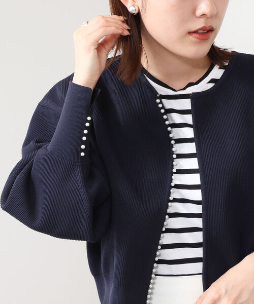 NOLLEY'S（ノーリーズ）の「《手洗い可能》ミニパールカーディガン