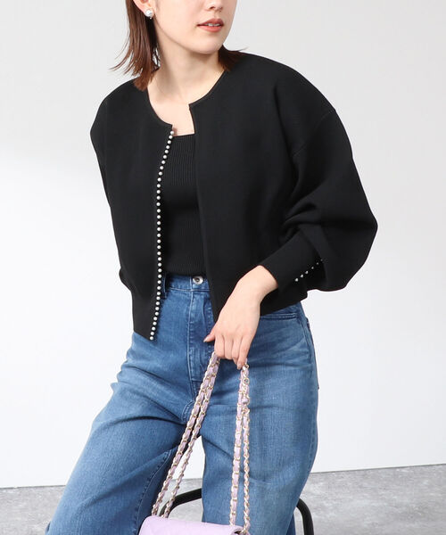 NOLLEY'S（ノーリーズ）の「《手洗い可能》ミニパールカーディガン