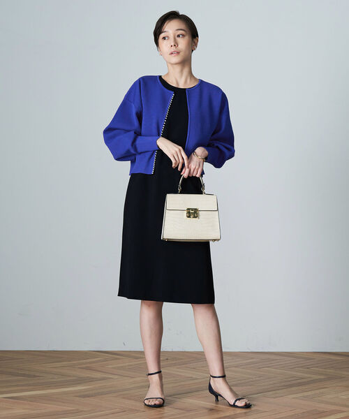 NOLLEY’S（ノーリーズ）の「《手洗い可能》ミニパールカーディガン（カーディガン/ボレロ・レディース・ブルー/グリーン/アイボリー/ネイビー/ブラック・38）」の8枚目の写真