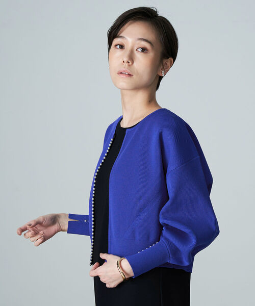 NOLLEY’S（ノーリーズ）の「《手洗い可能》ミニパールカーディガン（カーディガン/ボレロ・レディース・ブルー/グリーン/アイボリー/ネイビー/ブラック・38）」の11枚目の写真