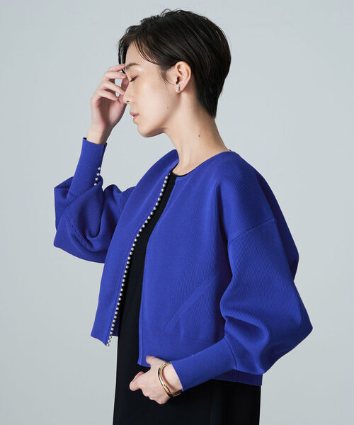 NOLLEY’S（ノーリーズ）の「《手洗い可能》ミニパールカーディガン（カーディガン/ボレロ・レディース・ブルー/グリーン/アイボリー/ネイビー/ブラック・38）」の13枚目の写真