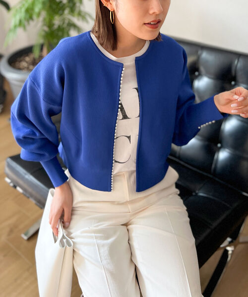 NOLLEY'S（ノーリーズ）の「《手洗い可能》ミニパールカーディガン