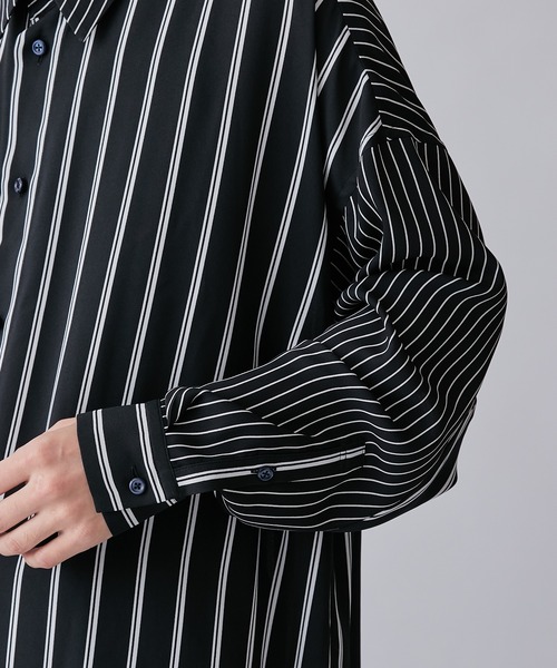 Lui's（ルイス）の「WAVEストライプ切替シャツ（シャツ/ブラウス