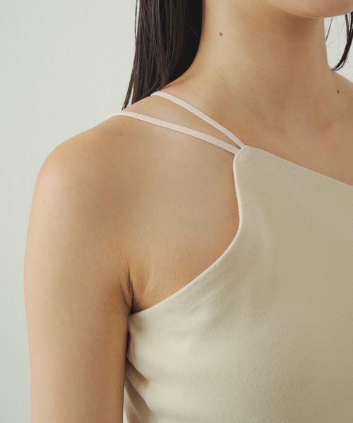 earthy（アーシー）の「earthy_ワンショル3ストラップキャミソール（キャミソール・レディース・オフホワイト/ホワイト/ブラック・S）」の21枚目の写真