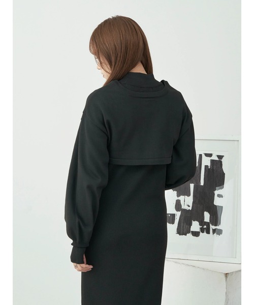 earth music&ecology（アースミュージックアンドエコロジー）の「[SET2点]ボレロ+ニットワンピース（ワンピース・レディース・ブルー/ブラック/ベージュ・FREE）」の11枚目の写真